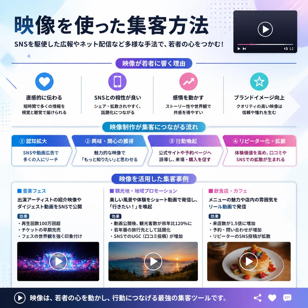 集客方法と映像の活用